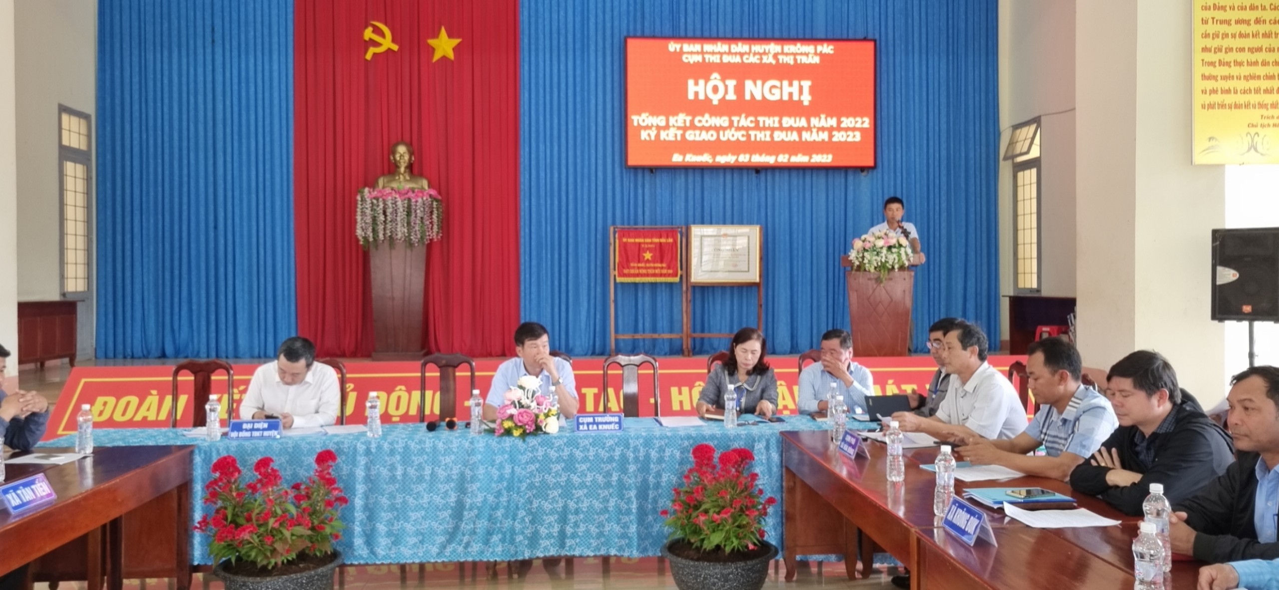 Ủy Ban Nhân Dân Xã Ea Knuếc Tổ Chức Hội Nghị Tổng Kết Công Tác Thi Đua Cụm Các Xã, Thị Trấn Năm 2022.